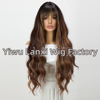 Perukas iš karščiui atsparių pluoštų, didelės bangos, modelis SM6060, galima dažyti