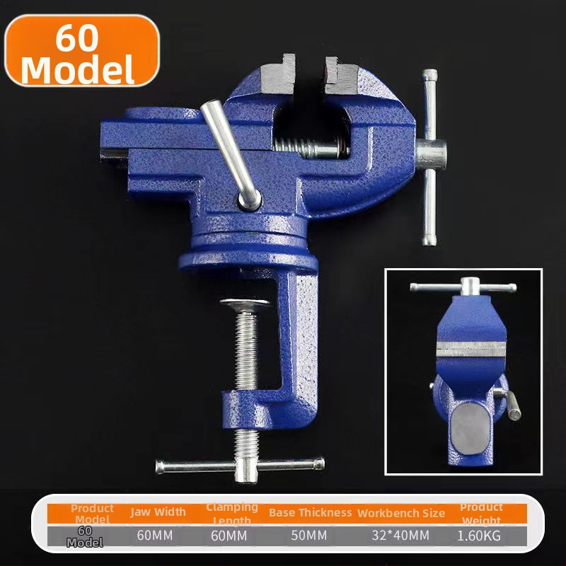 Mini Vise medvaržiams ant darbastalio, liejamo plieno, antimagnetinis, svoris 100