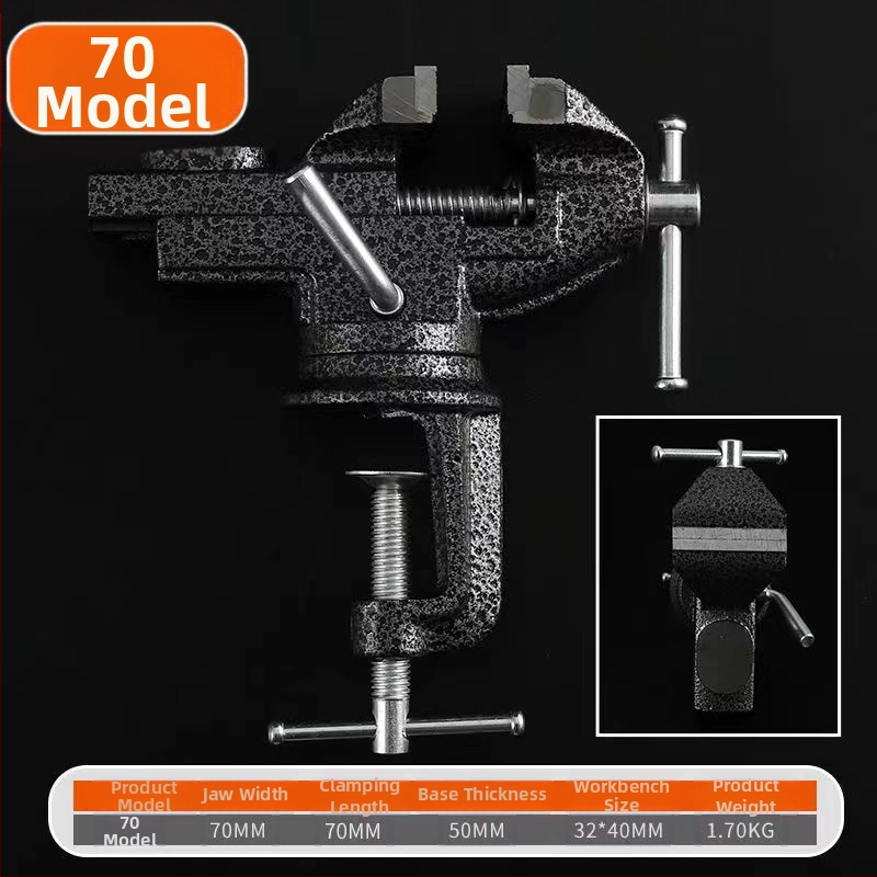 Mini Vise medvaržiams ant darbastalio, liejamo plieno, antimagnetinis, svoris 100