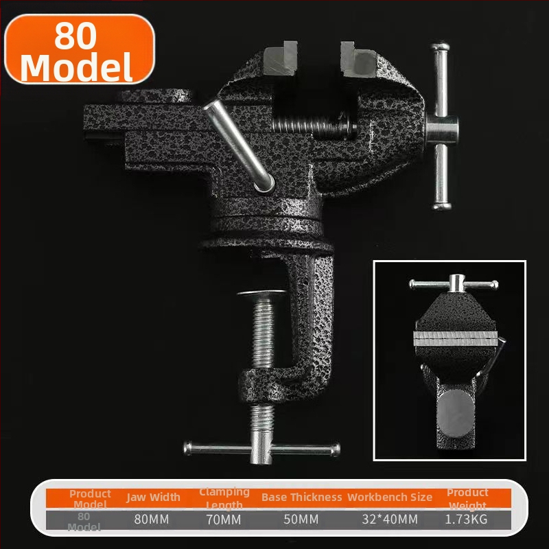 Mini Vise medvaržiams ant darbastalio, liejamo plieno, antimagnetinis, svoris 100