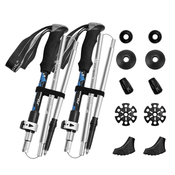 Necasil N82Pro teleszkópos összecsukható túrabot alumínium ötvözetből – cross-country túrázáshoz, 700 g