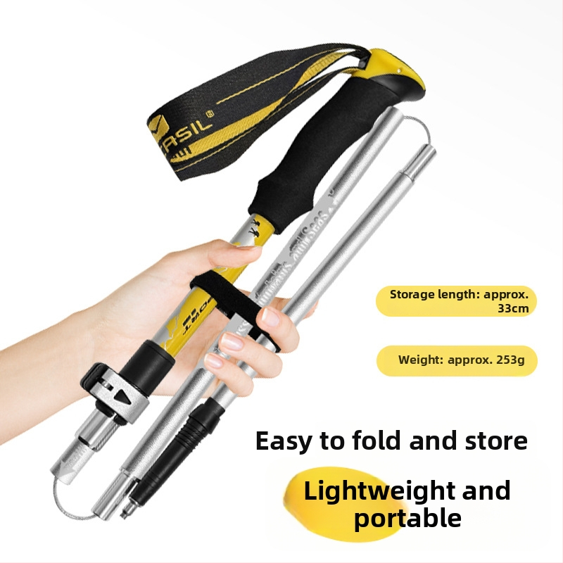 Necasil N82Pro teleszkópos összecsukható túrabot alumínium ötvözetből – cross-country túrázáshoz, 700 g