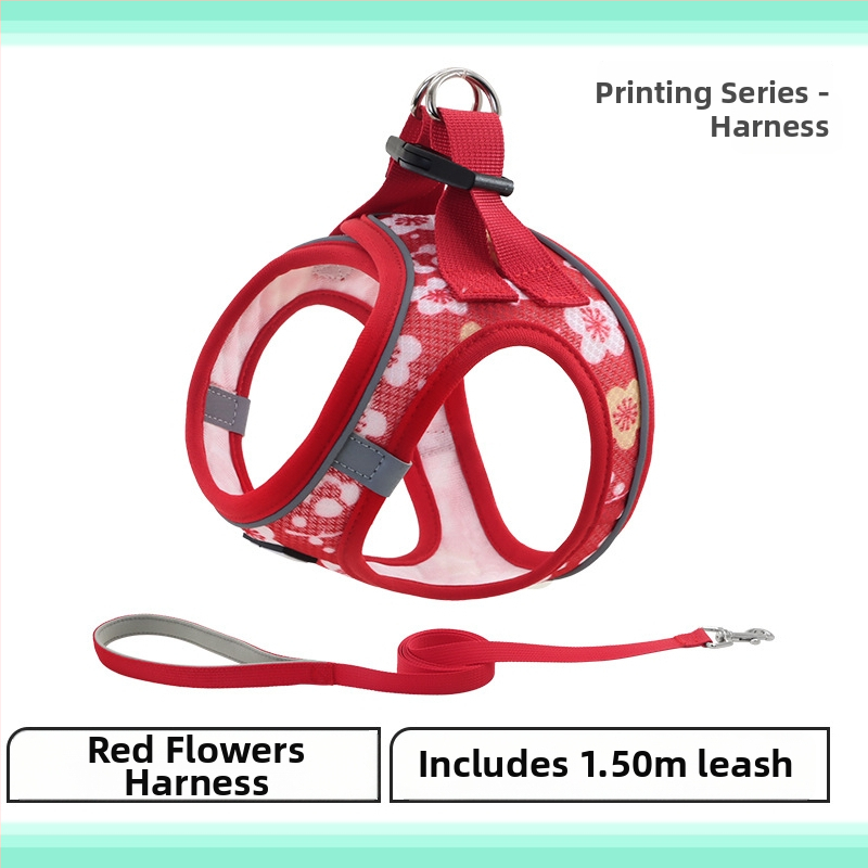 Šuns krūtinės diržas su atšvaitais, patogus, kvėpuojantis, atsparus lūžimui (Poliesteris; krūtinės diržas; neatsiskleidžia; 200 vnt.)