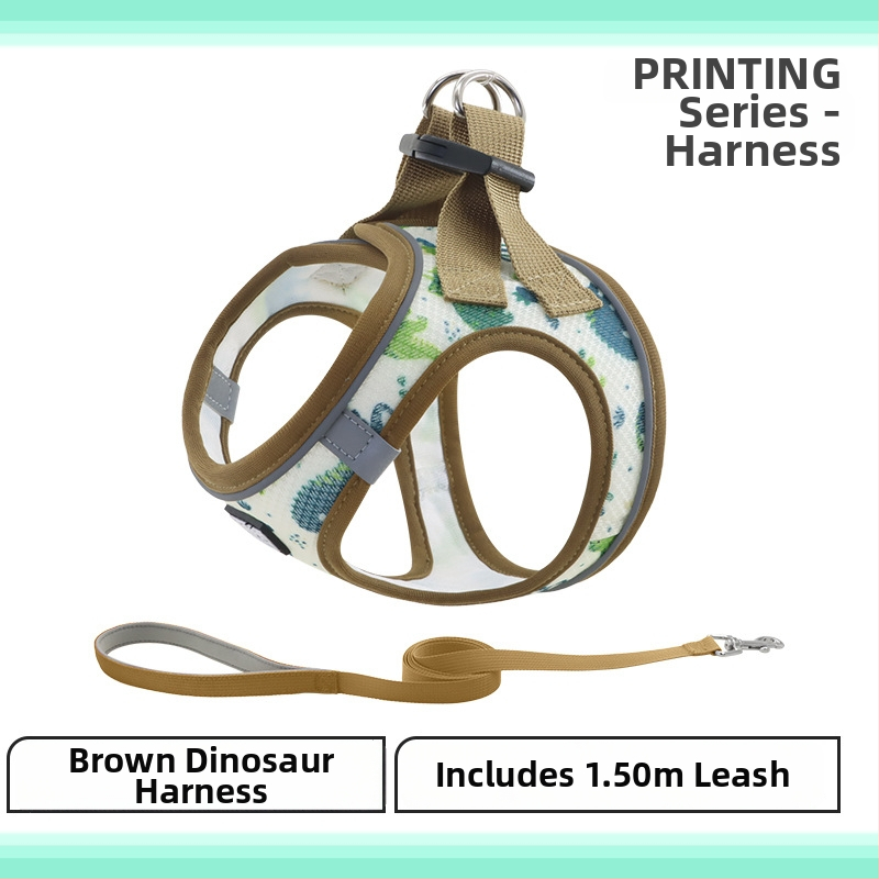 Šuns krūtinės diržas su atšvaitais, patogus, kvėpuojantis, atsparus lūžimui (Poliesteris; krūtinės diržas; neatsiskleidžia; 200 vnt.)