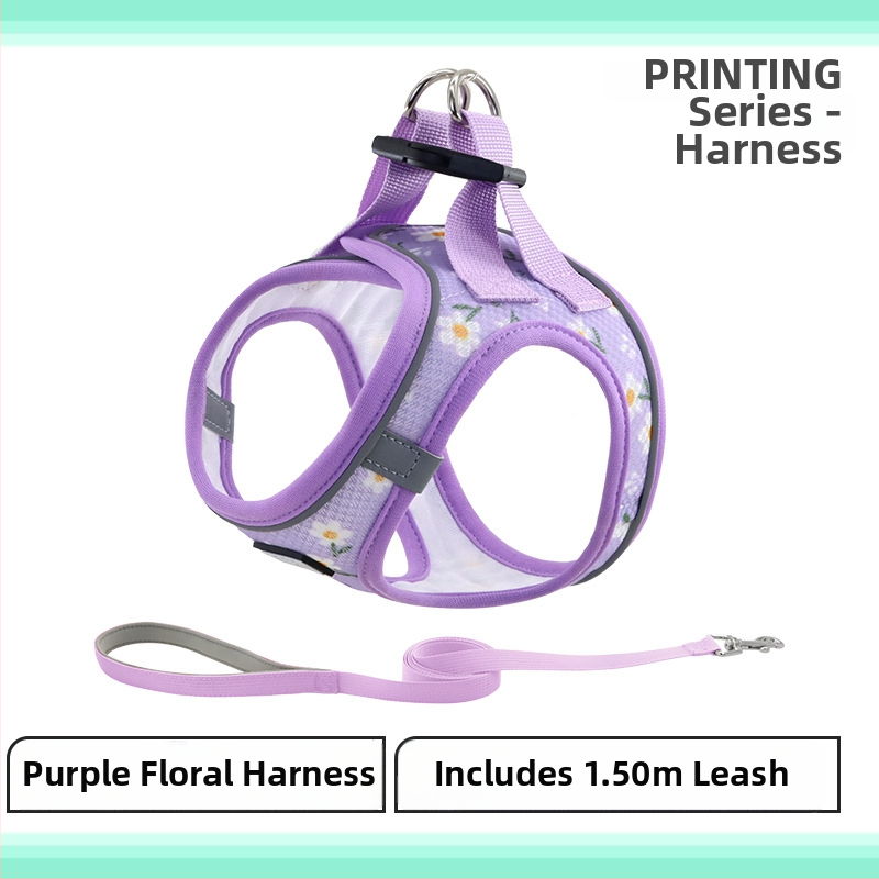 Šuns krūtinės diržas su atšvaitais, patogus, kvėpuojantis, atsparus lūžimui (Poliesteris; krūtinės diržas; neatsiskleidžia; 200 vnt.)