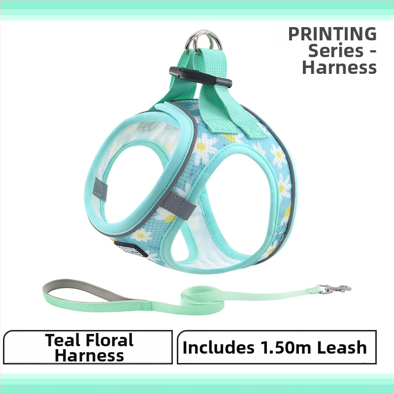 Šuns krūtinės diržas su atšvaitais, patogus, kvėpuojantis, atsparus lūžimui (Poliesteris; krūtinės diržas; neatsiskleidžia; 200 vnt.)