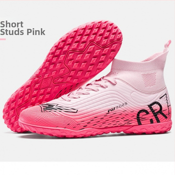 Futbolo bateliai su aukštu viršumi, ilgomis smeigėmis, viršutė iš sintetinės odos, neslystanti guma padas, tinka natūraliai ir dirbtinei žolei