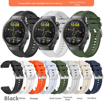 Silicone pulkstņa siksna Huawei GT5pro - sporta stils, 20 g, sprādze ar adatu, universāla saderība