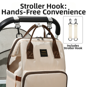 Huangqing σακίδιο μητρότητας, Oxford ύφασμα, αστικός μινιμαλιστικός σχεδιασμός, επεκτάσιμος, ιμάντες ώμου με μαξιλάρι αέρα