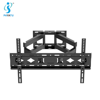 Šešių rankų teleskopinis TV stovas su pakrypimo reguliavimu, SPCC plienas, 15 kg+ talpa, tinka sieninei tvirtinimui, Morijiang