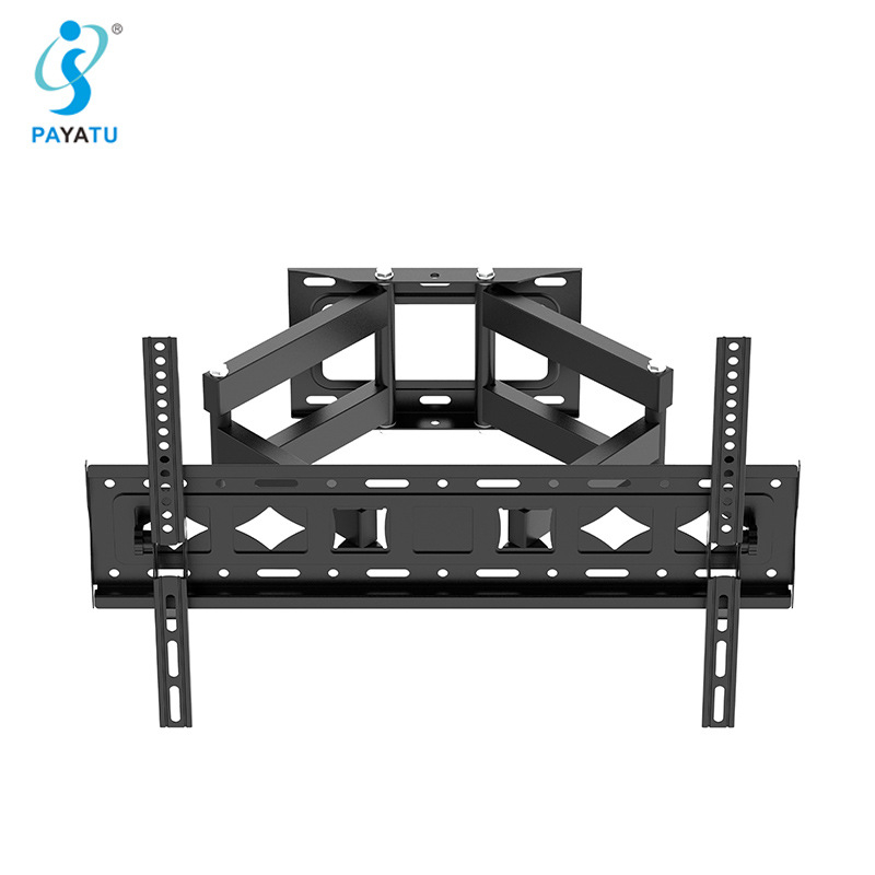 Šešių rankų teleskopinis TV stovas su pakrypimo reguliavimu, SPCC plienas, 15 kg+ talpa, tinka sieninei tvirtinimui, Morijiang