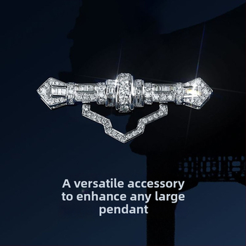 Varinė brošė su bangų ir U formos dizainu, elektroplatinė, INS stilius, unisex aksesuaras