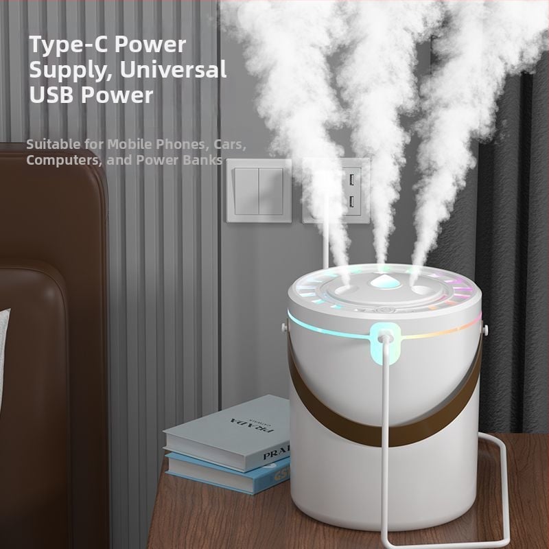 Oro drėkintuvas – tylus, miegamajam, 10 L+ talpa, 3 miglos išėjimai, 41–60 m² aprėptis, nerūdijantis plienas