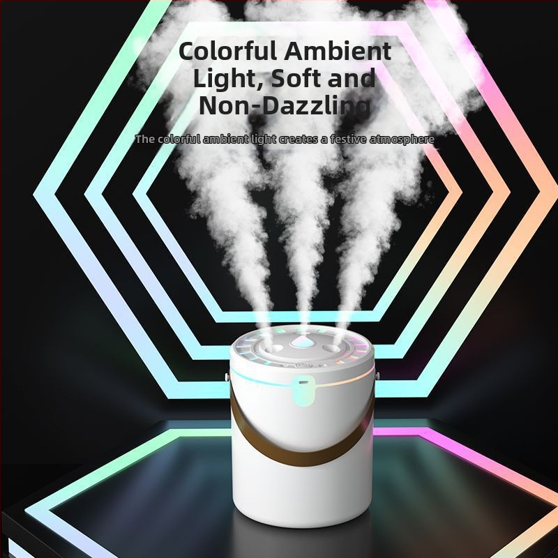 Oro drėkintuvas – tylus, miegamajam, 10 L+ talpa, 3 miglos išėjimai, 41–60 m² aprėptis, nerūdijantis plienas