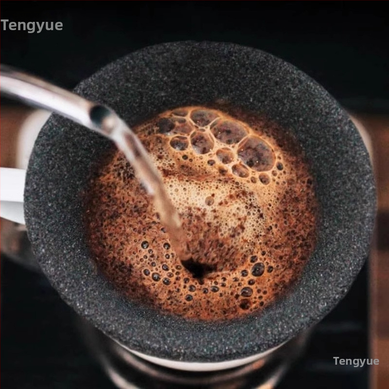 Keraminis arbatos ir kavos filtras su smulkių porų filtru, be popierinio filtro, U tipo arba V tipo filtras, paprastas stilius