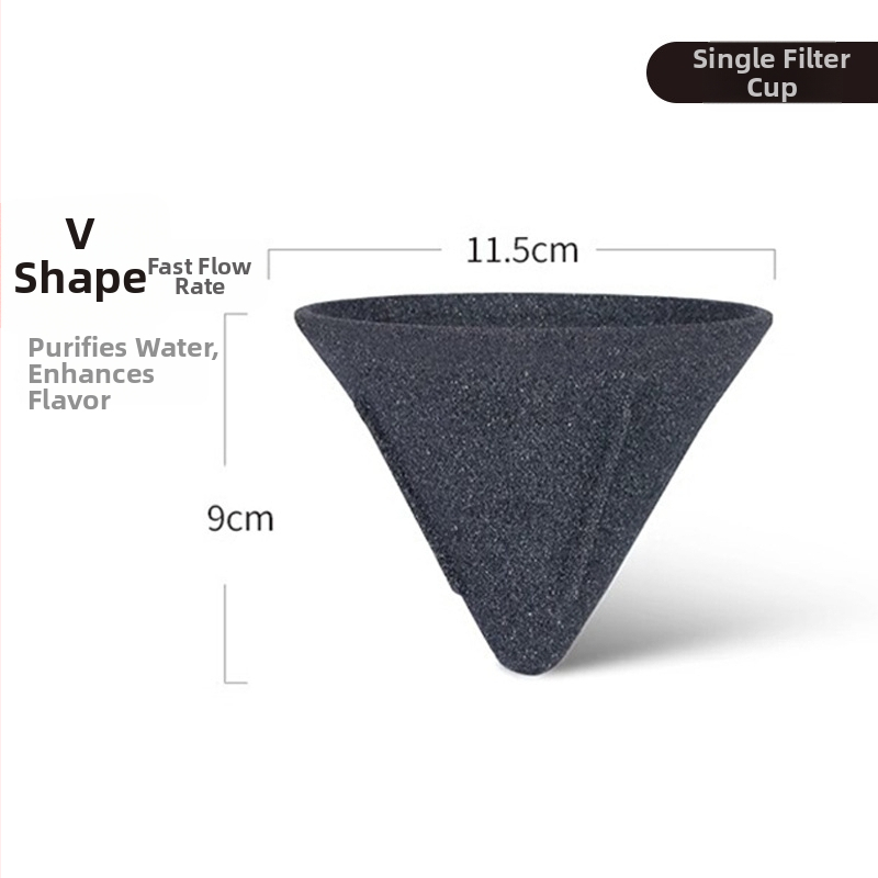 Keraminis arbatos ir kavos filtras su smulkių porų filtru, be popierinio filtro, U tipo arba V tipo filtras, paprastas stilius