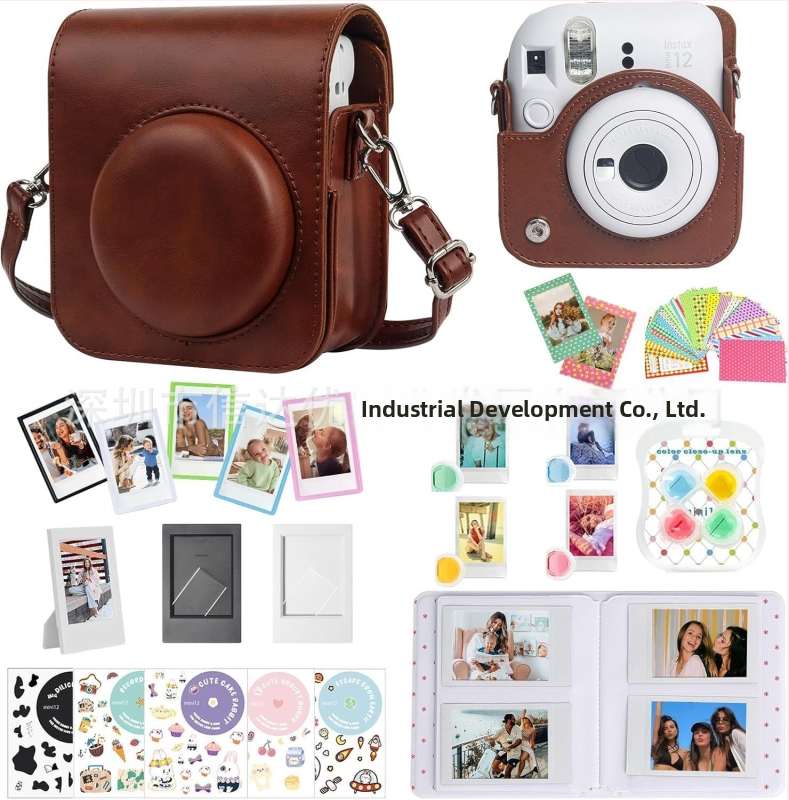 Instax Mini fotoaparato krepšys, 7-in-1 komplektas, PU korpuso, įtraukia mini nuotraukų albumą