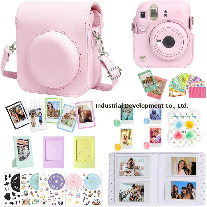 Instax Mini fotoaparato krepšys, 7-in-1 komplektas, PU korpuso, įtraukia mini nuotraukų albumą