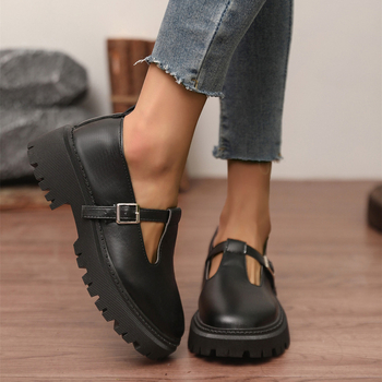 Lopafery – retro štýl, kruhová špička, PU horné, gumová podrážka, výška opätku 3-5 cm