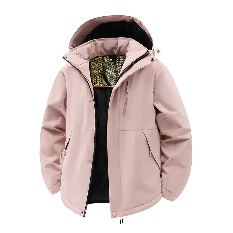 Muška jakna s grafenom, zimska debela jakna s kapuljom, zatvarač, punilo od poliestera, podstava od poliestera