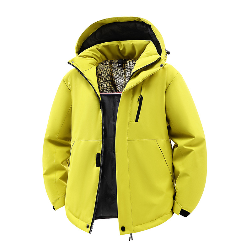 Muška jakna s grafenom, zimska debela jakna s kapuljom, zatvarač, punilo od poliestera, podstava od poliestera