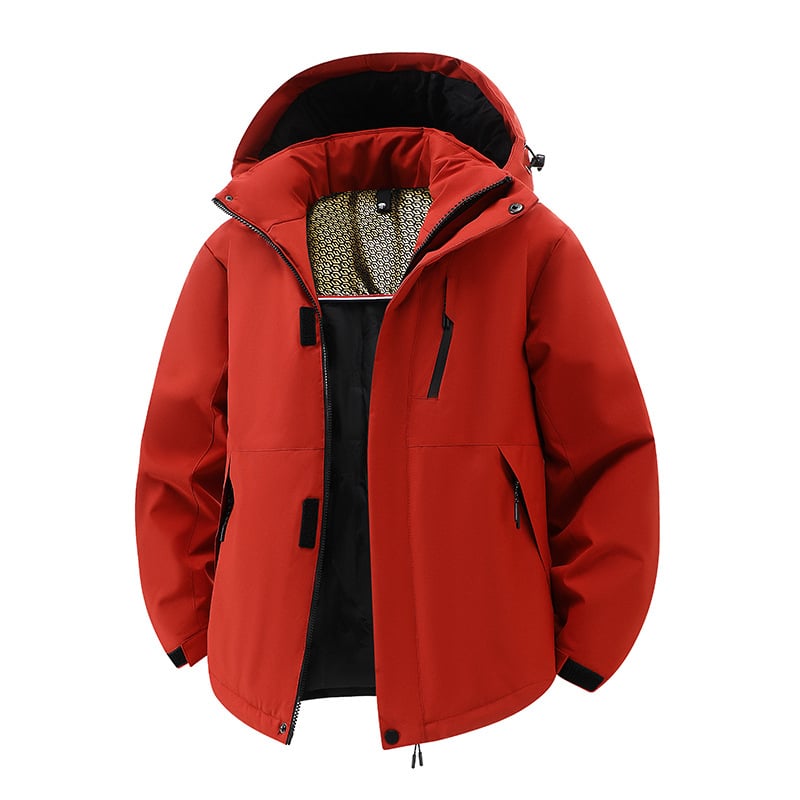 Muška jakna s grafenom, zimska debela jakna s kapuljom, zatvarač, punilo od poliestera, podstava od poliestera