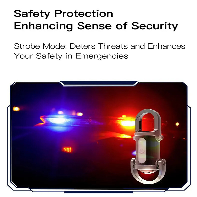 Lanternă LED pentru breloc cu Type-C, COB mini multifuncțională, portabilă pentru rucsac, 5W