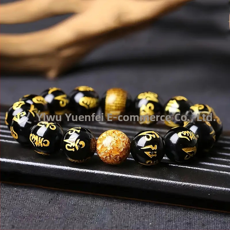 Apyrankė – unisex klasikinis šventojo įkvėpimo motyvas, stiklo karoliukai ir lazurito karoliukai, rankų darbo