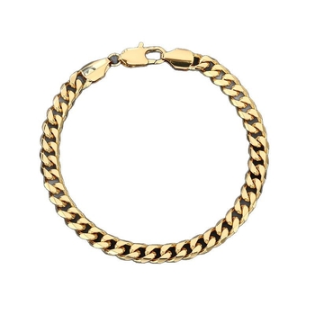 Гривна Cuban верига от неръждаема стомана — електроплакиране, марка Nine, геометрична форма, стил персонален тренд, аксесоар за ръка