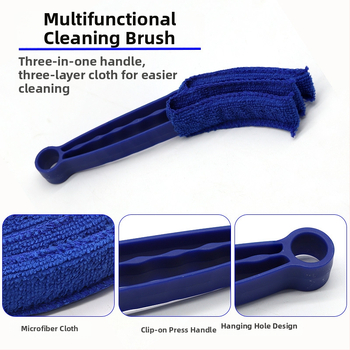 XS automobilio plovimo šepetėlis įtrūkimams ir klimato ventiliacijos angoms – PP medžiaga, dulkių šalinimas