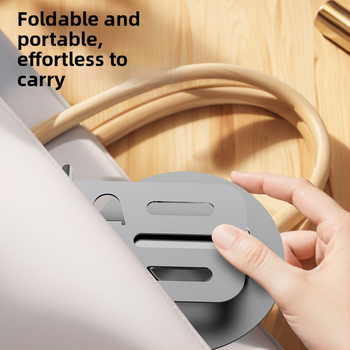 Sulankstomas stalinis laikiklis telefonui ir planšetėms – metalinis, minimalistinio stiliaus, skirtas staliniam naudojimui