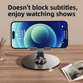 Sulankstomas stalinis laikiklis telefonui ir planšetėms – metalinis, minimalistinio stiliaus, skirtas staliniam naudojimui