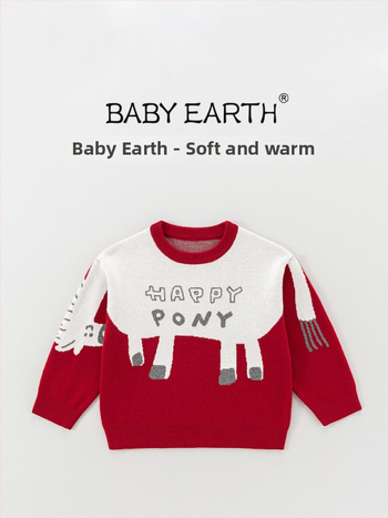 Vaikų storas megztinis su ilgomis rankovėmis ir apvaliu kaklu, žiemos kolekcija 2025, korėjietiškas stilius, tinka vaikams nuo 3 iki 8 metų, raštai: gyvūnai, raidės, abstraktūs