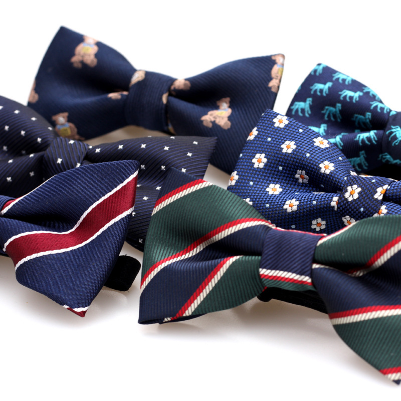 Παιδικό παπιγιόν πολυεστερικό, κορεατικού στυλ, unisex, γεωμετρικό σχέδιο, επίπεδη κεφαλή, ατομικά συσκευασμένο