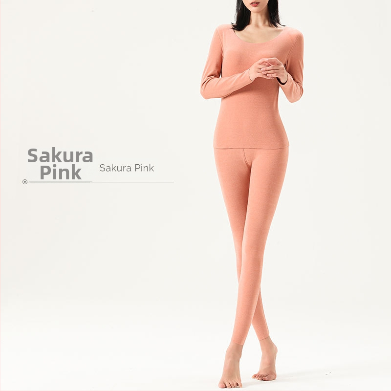 Unisex šiltos apatinės aprangos komplektas su velveto viduje, 90% poliesterio kationinis audinys, storis 251–300 g/m², be siūlių dvigubo sluoksnio konstrukcija, apvalus kaklas, ilgomis rankovėmis viršūnė ir kelnės