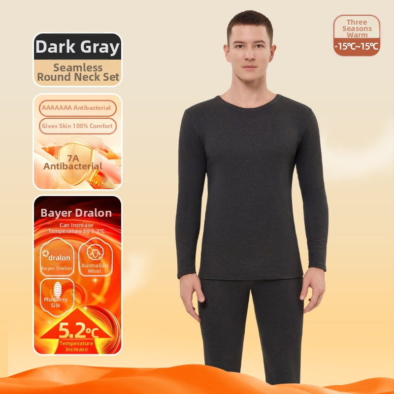 Unisex šiltos apatinės aprangos komplektas su velveto viduje, 90% poliesterio kationinis audinys, storis 251–300 g/m², be siūlių dvigubo sluoksnio konstrukcija, apvalus kaklas, ilgomis rankovėmis viršūnė ir kelnės