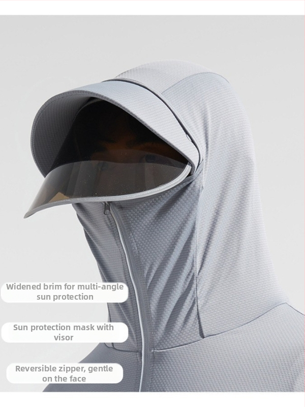 Unisex UPF50+ lagani, prozračni kapuljačasti windbreaker, brzo se suši, za ribolov, vožnju biciklom i planinarenje