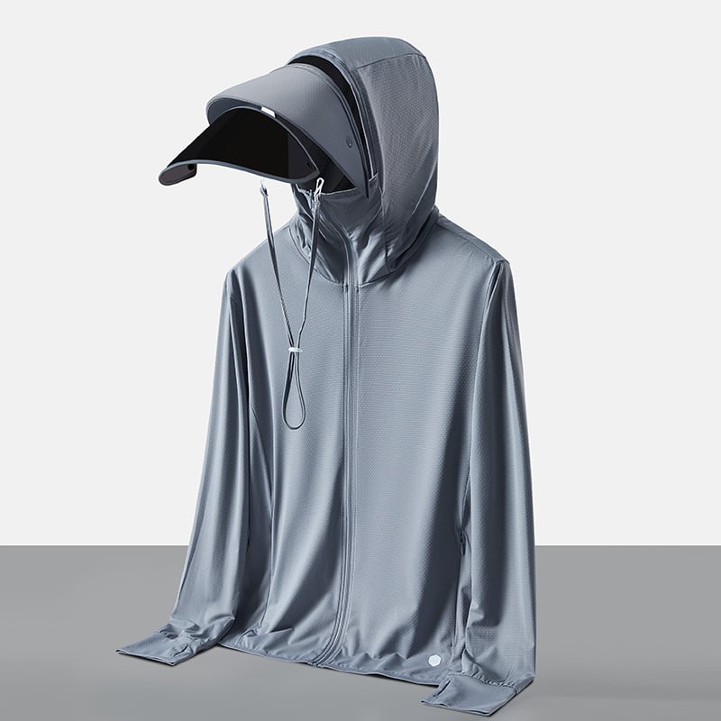 Unisex UPF50+ lagani, prozračni kapuljačasti windbreaker, brzo se suši, za ribolov, vožnju biciklom i planinarenje