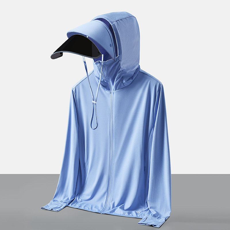 Unisex UPF50+ lagani, prozračni kapuljačasti windbreaker, brzo se suši, za ribolov, vožnju biciklom i planinarenje