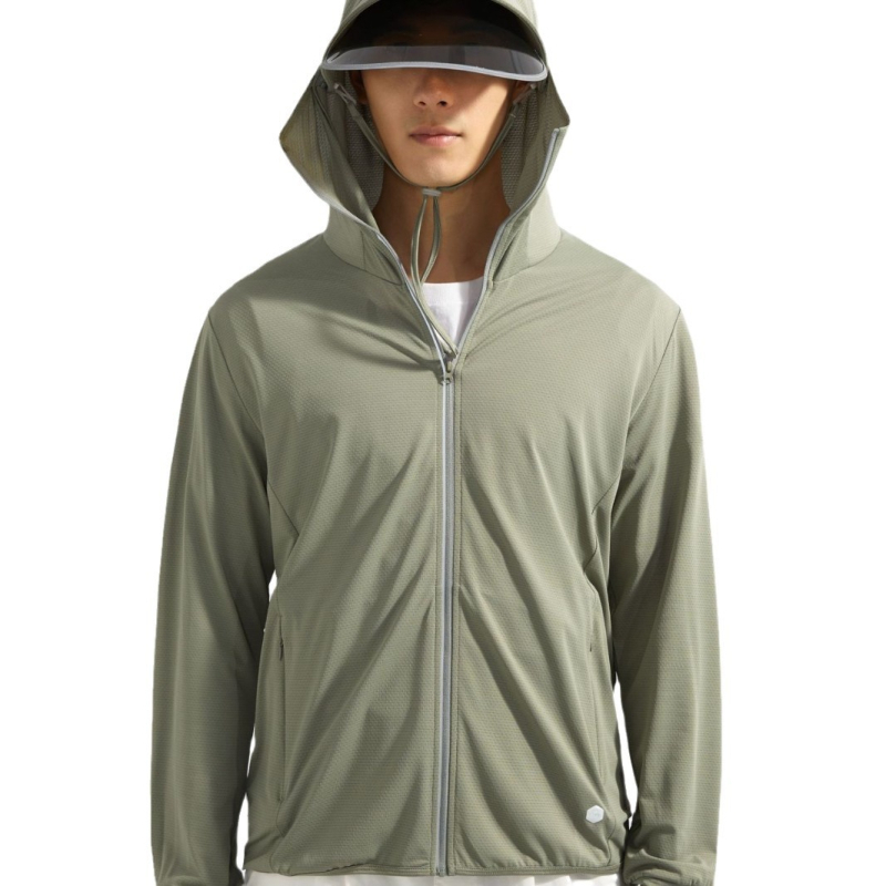Unisex UPF50+ lagani, prozračni kapuljačasti windbreaker, brzo se suši, za ribolov, vožnju biciklom i planinarenje
