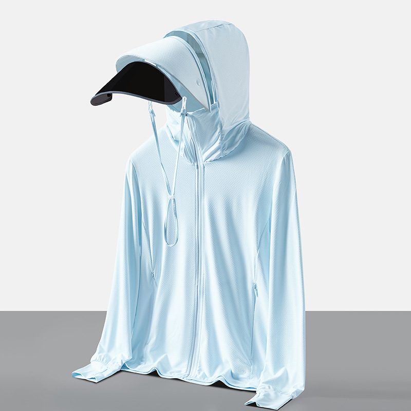 Unisex UPF50+ lagani, prozračni kapuljačasti windbreaker, brzo se suši, za ribolov, vožnju biciklom i planinarenje