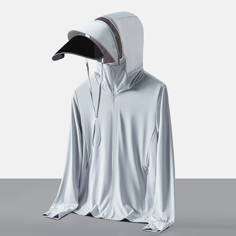 Unisex UPF50+ lagani, prozračni kapuljačasti windbreaker, brzo se suši, za ribolov, vožnju biciklom i planinarenje