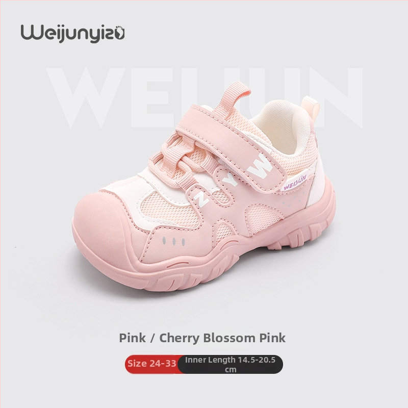 Detské bežecké topánky pre deti 1–6 rokov, horný PU+mesh, priedušné a ľahké, udržujú teplo, TPU podrážka, unisex