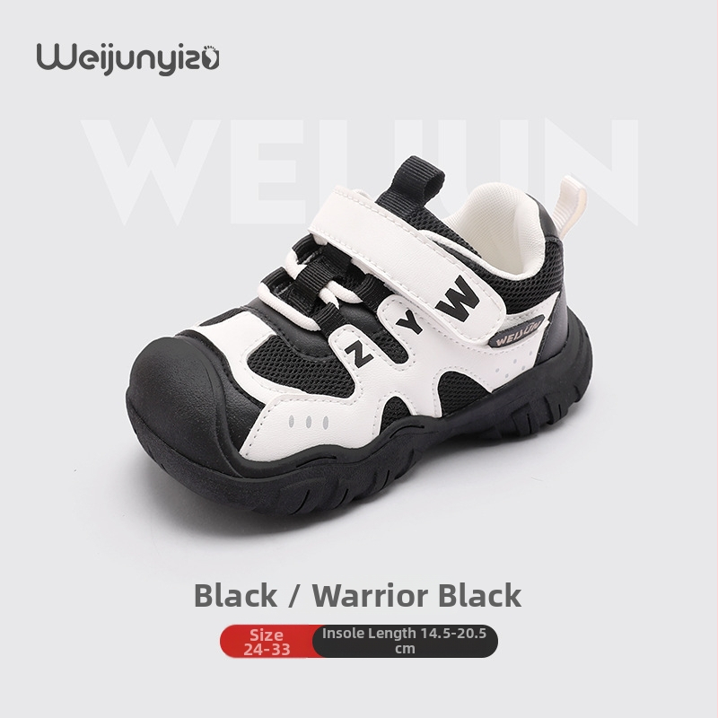 Detské bežecké topánky pre deti 1–6 rokov, horný PU+mesh, priedušné a ľahké, udržujú teplo, TPU podrážka, unisex