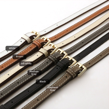 Pečių diržas maišui, tikra oda, pirmo sluoksnio veršienos oda, vieno tono dizainas, 2024 m. pavasaris