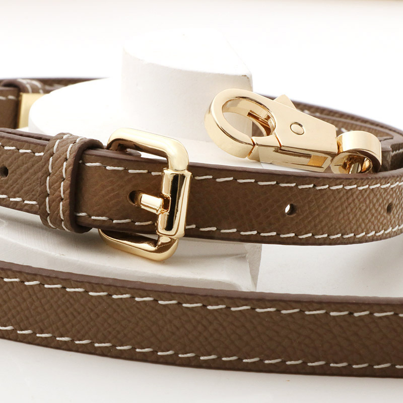 Pečių diržas maišui, tikra oda, pirmo sluoksnio veršienos oda, vieno tono dizainas, 2024 m. pavasaris