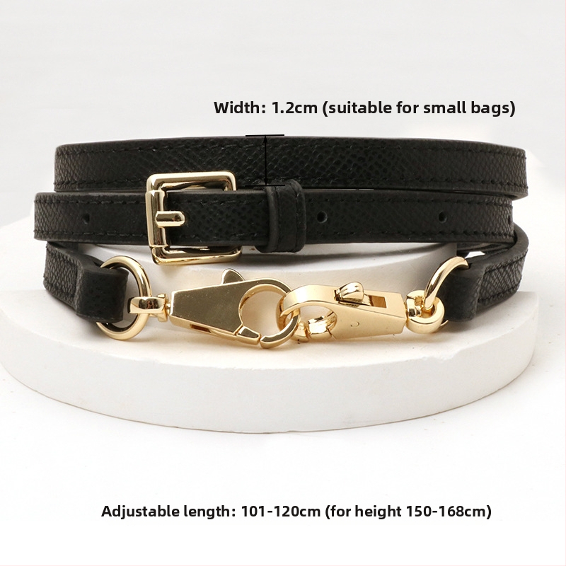 Pečių diržas maišui, tikra oda, pirmo sluoksnio veršienos oda, vieno tono dizainas, 2024 m. pavasaris