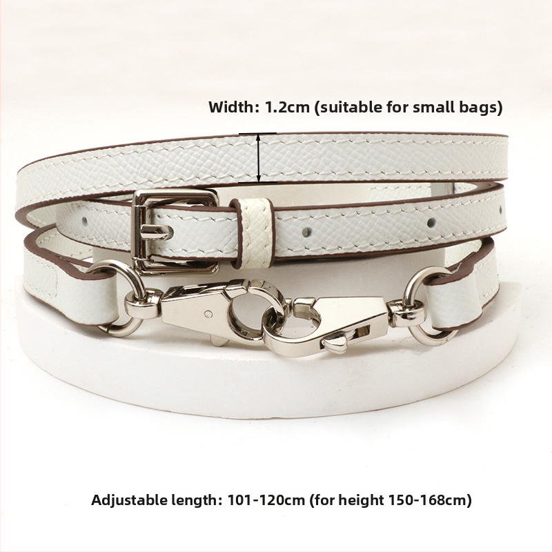 Pečių diržas maišui, tikra oda, pirmo sluoksnio veršienos oda, vieno tono dizainas, 2024 m. pavasaris