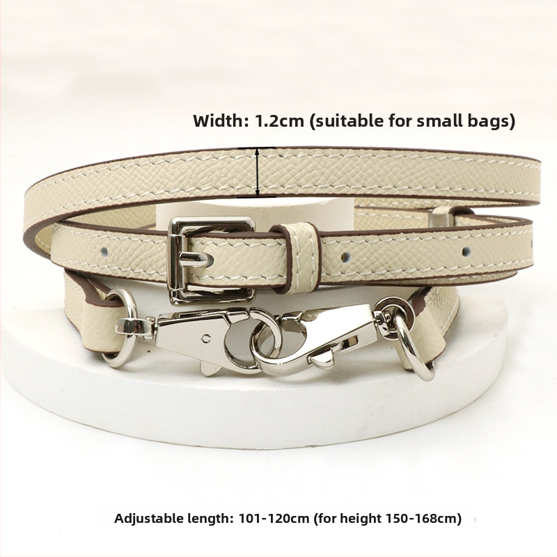 Pečių diržas maišui, tikra oda, pirmo sluoksnio veršienos oda, vieno tono dizainas, 2024 m. pavasaris