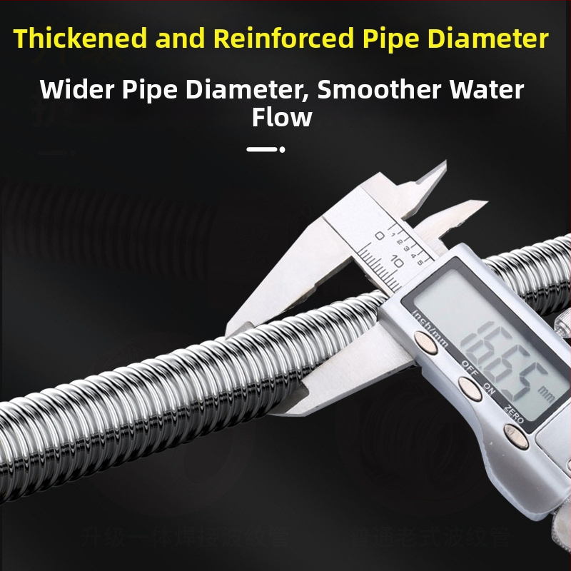 304 roostevabast terasest viilud veevooliku sissevedelik, keevitatud toru, keermestatud ühendus, 1,6 MPa, 100°C, kuuma ja külma vee ning WC varustamiseks